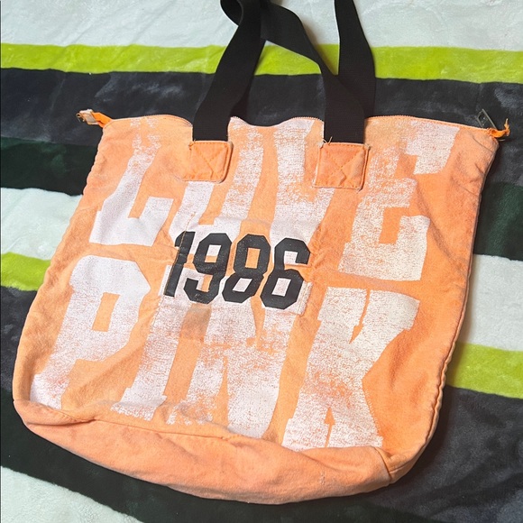 PINK Victoria's Secret Orange Tote Bag - Picture 5 of 14